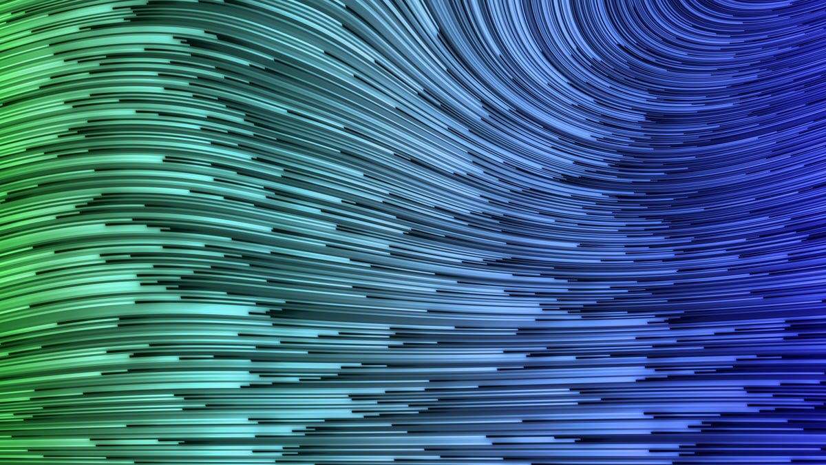 Abstract illustration showing scattered ad budget streams refining into focused profit channels